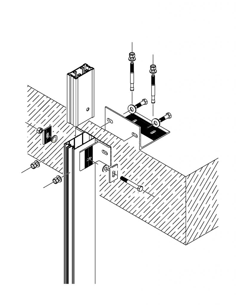 نصب کرتین وال 791x1024 - فریم لس